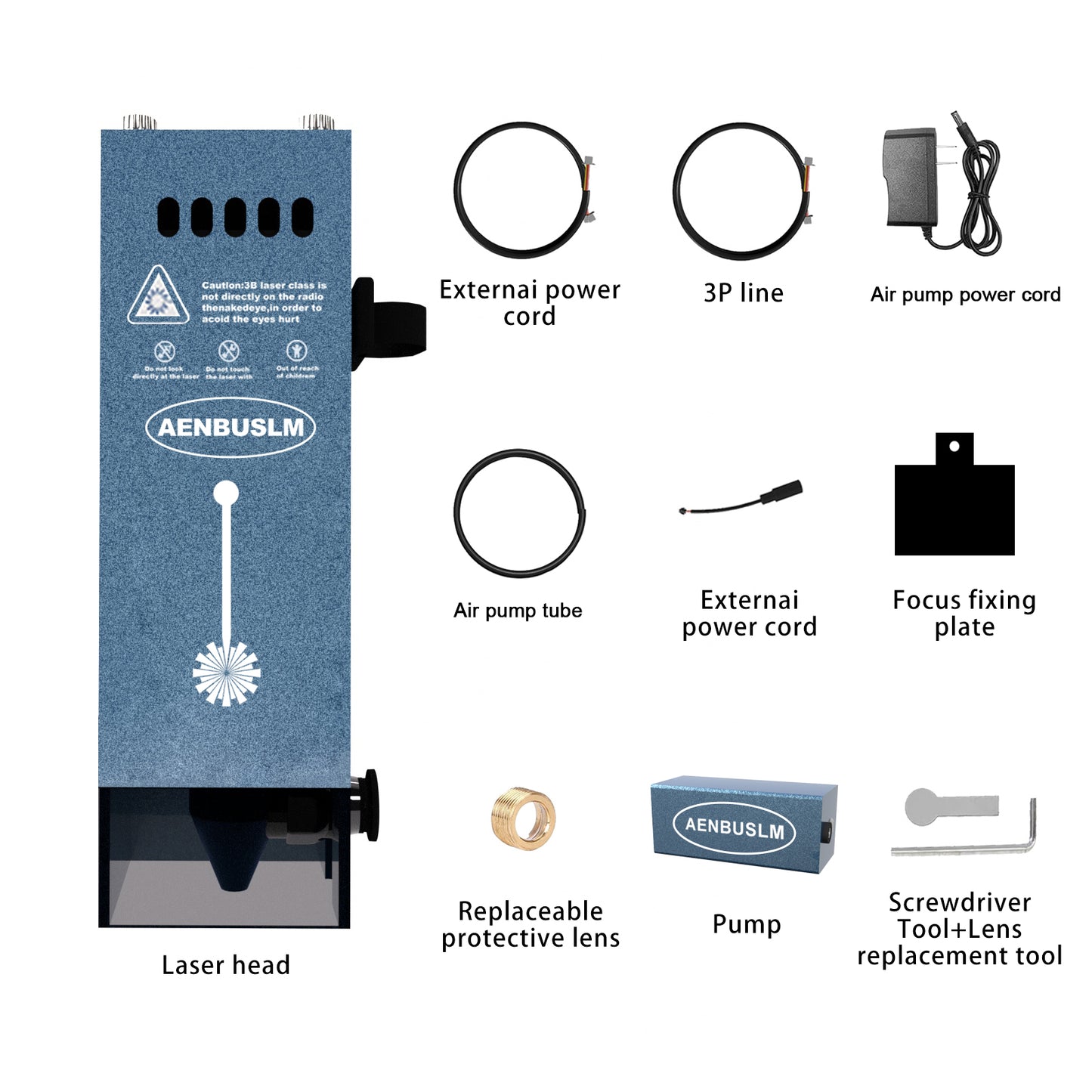 AENBUSLM Laser Module with Air Assit for Laser Cutter & Laser Engraver Machine,20W Output Power,Built in FAC,Ultra-Fine Compressed Spot CNC Carving DIY Laser Master - Class 4