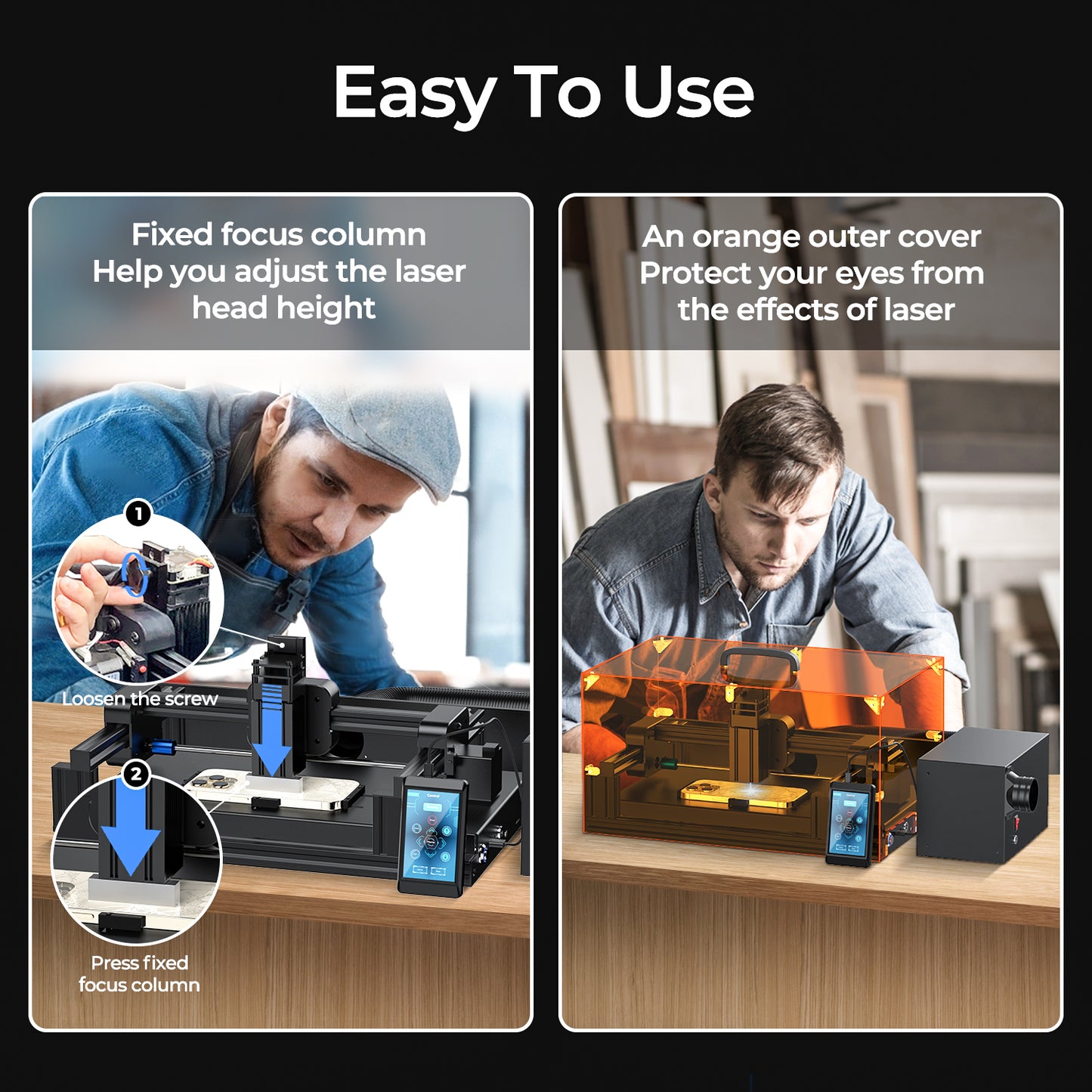 V9 Laser Machine for iPhone 8-16 Series Back Glass Replacement, Cell Phone Repair Laser Safely, Auto-Focus Laser Seperator Engraving Machine with Air Filter and Phone Repair Tools