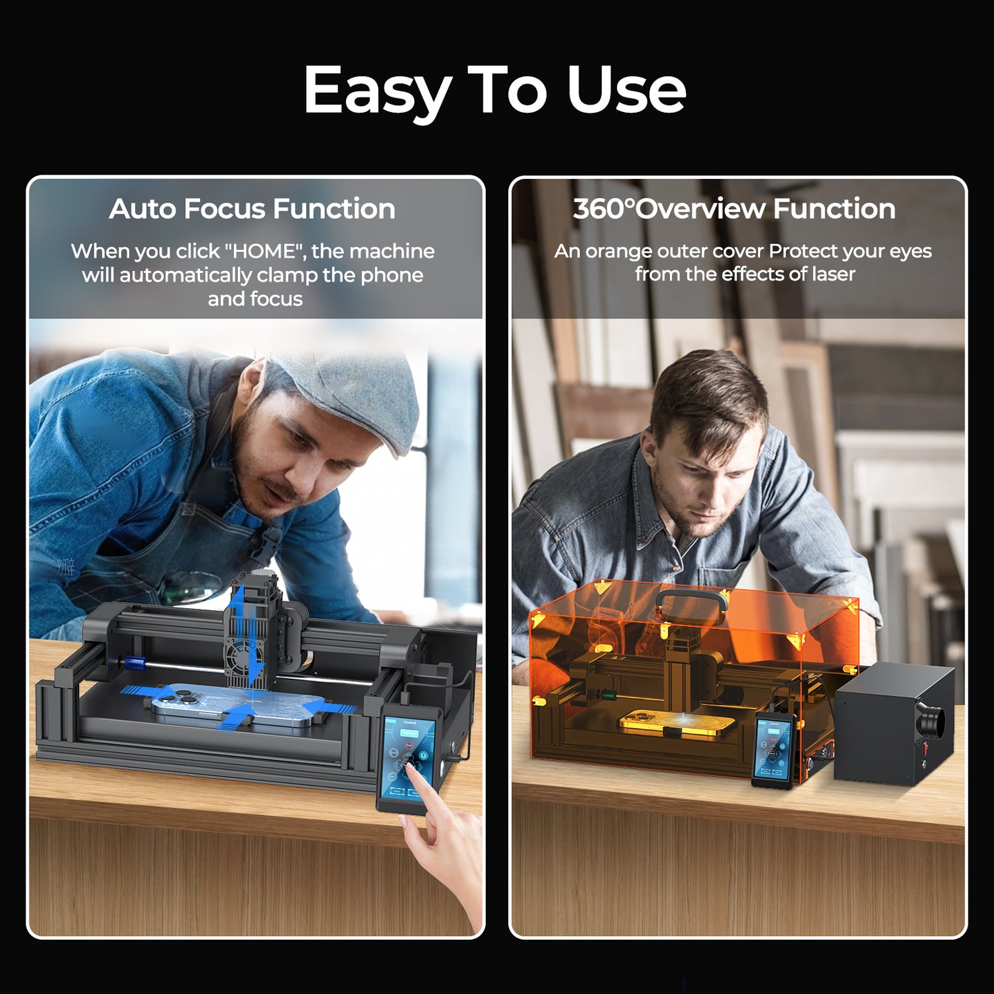 V9 Laser Machine for iPhone 8-16 Series Back Glass Replacement, Cell Phone Repair Laser Safely, Auto-Focus Laser Seperator Engraving Machine with Air Filter and Phone Repair Tools
