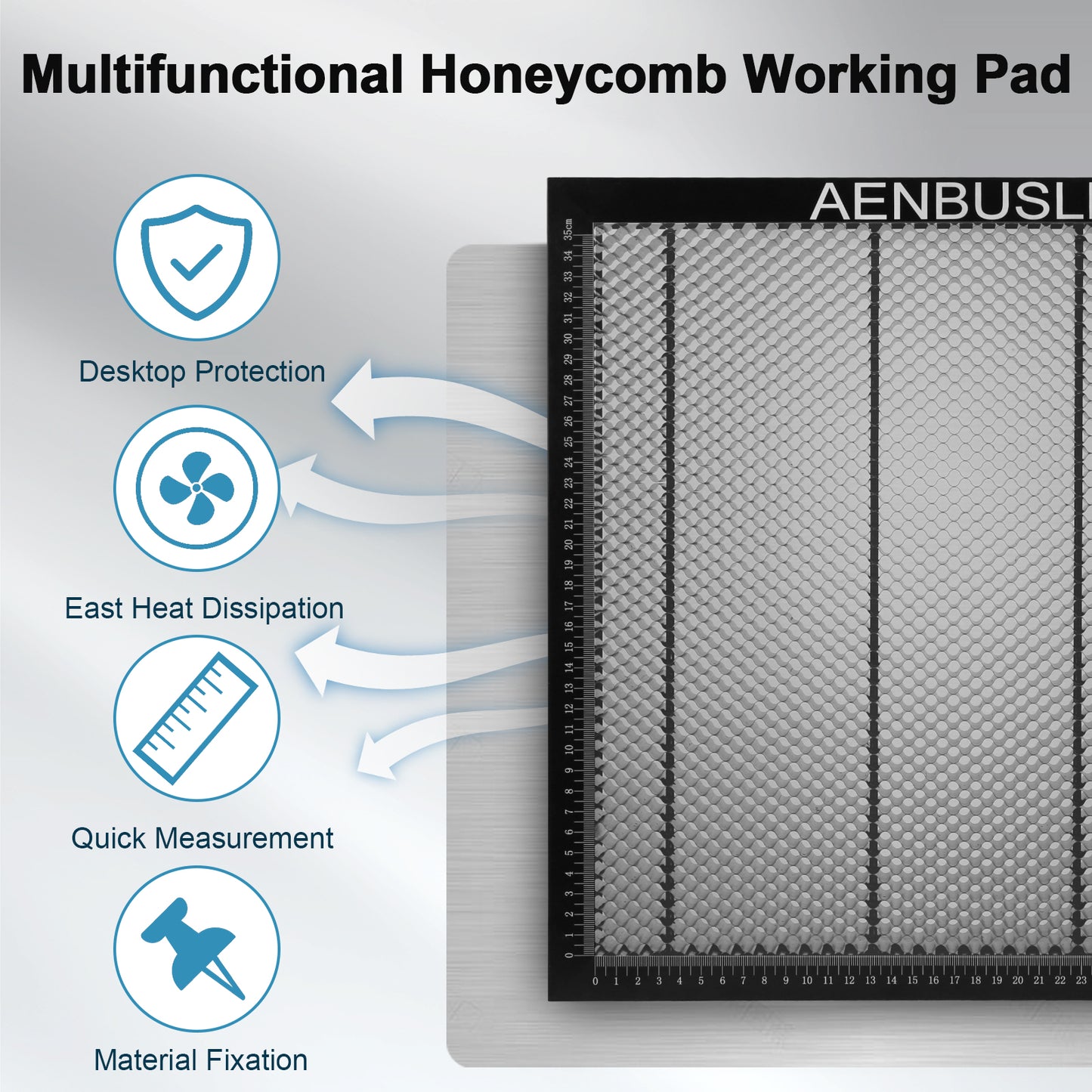 AENBUSLM Honeycomb Laser Bed 300mm x 300mm / 400mm x 400mm / 500mm x 500mm Steel Honeycomb Cutting Mat for Laser Engraver Cutter Tray, Honeycomb Working Table Size 11.8" x 11.8"