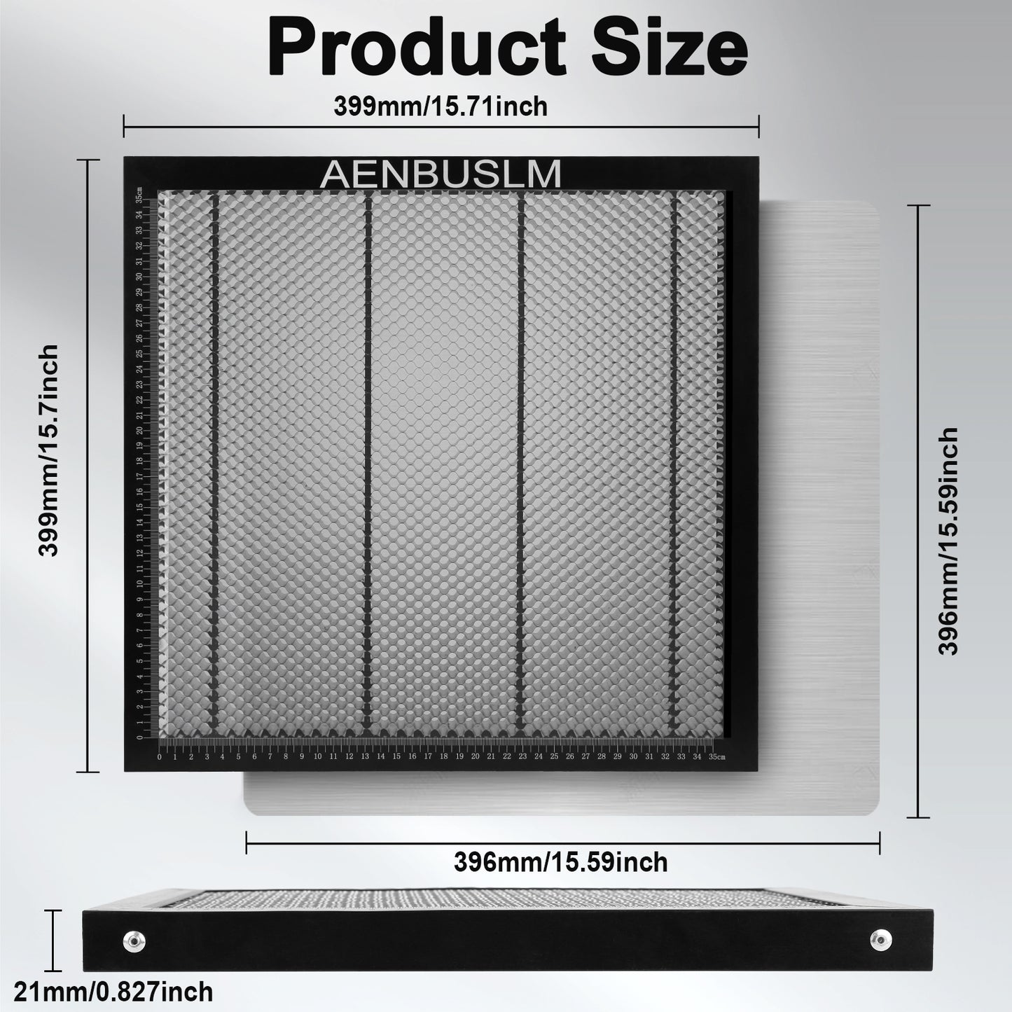 AENBUSLM Honeycomb Laser Bed 300mm x 300mm / 400mm x 400mm / 500mm x 500mm Steel Honeycomb Cutting Mat for Laser Engraver Cutter Tray, Honeycomb Working Table Size 11.8" x 11.8"
