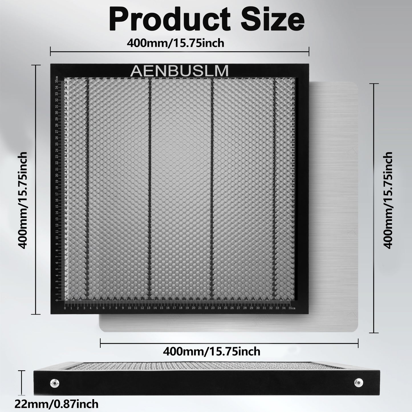AENBUSLM Honeycomb Laser Bed 300mm x 300mm / 400mm x 400mm / 500mm x 500mm Steel Honeycomb Cutting Mat for Laser Engraver Cutter Tray, Honeycomb Working Table Size 11.8" x 11.8"