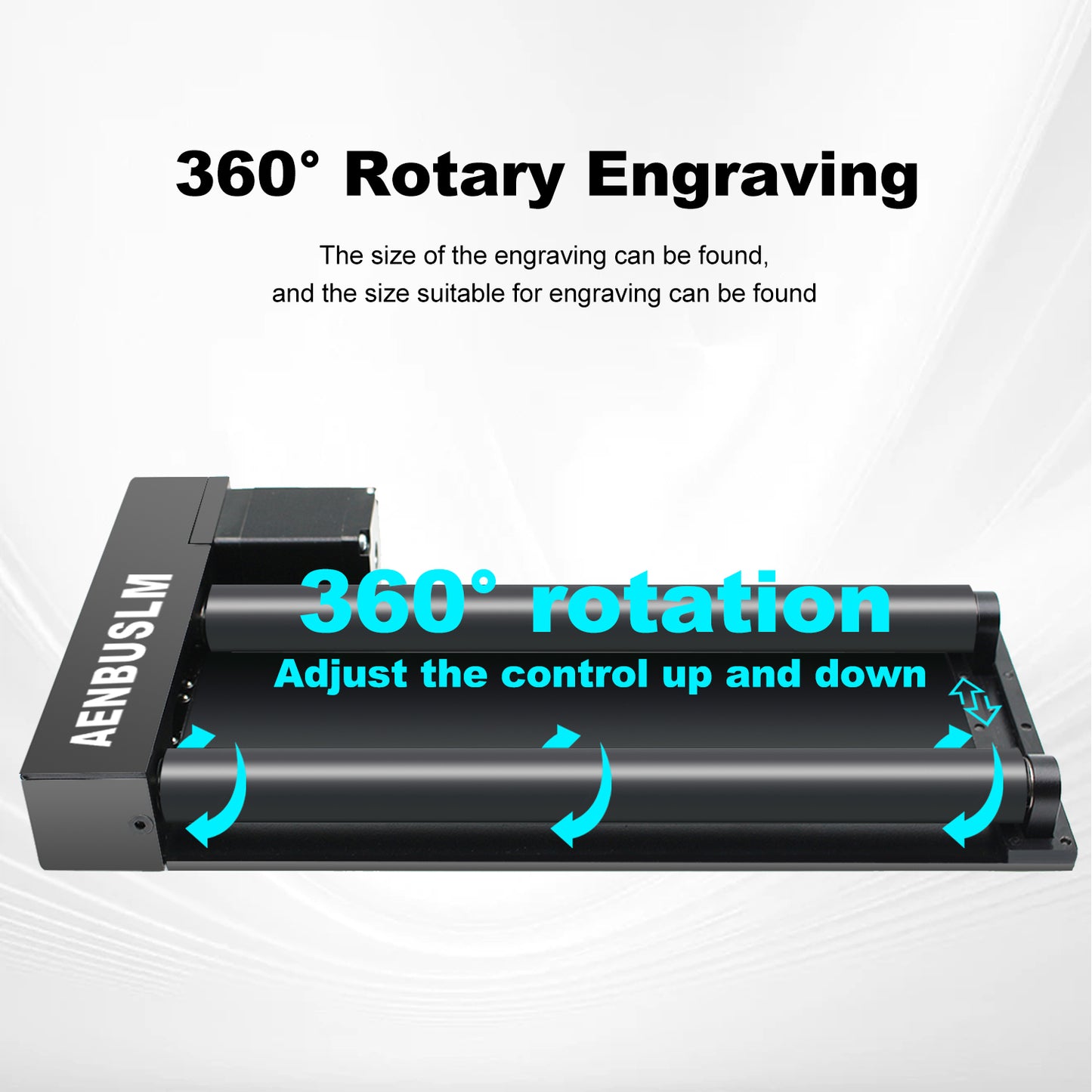 AENBUSLM Laser Engraver Rotary Roller, Y-Axis Rotary Roller 360° Rotation for Laser Engraver Engraving Cylindrical Objects Tumblers Cans Cups Bottles, Compatible with 99% of Laser Engraver