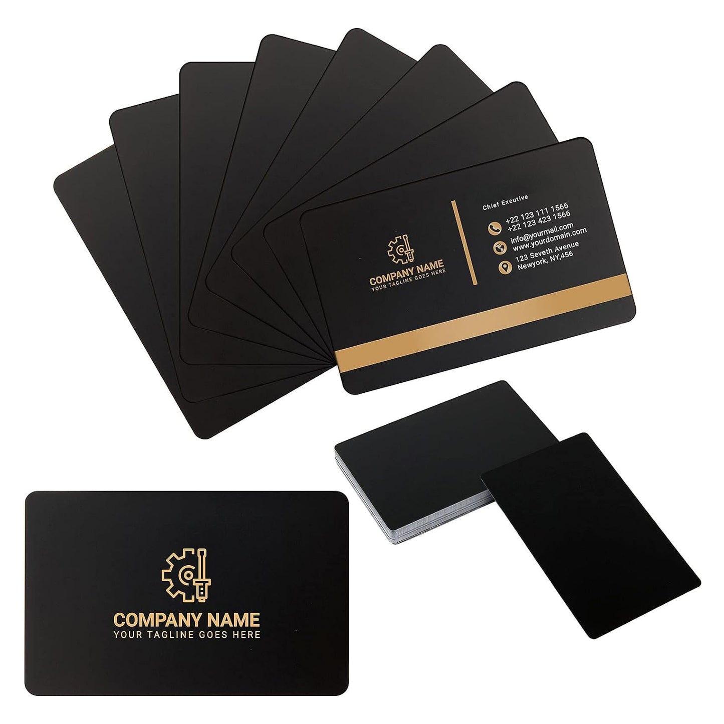 AENBUSLM Laser Engraving Blanks, 200pcs Black Aluminum Alloy Sheets for CNC Engraving, Laser Crafting, Multipurpose Metal Business Cards. DIY Gift Cards, 85 x 55x 0.2mm Thickness