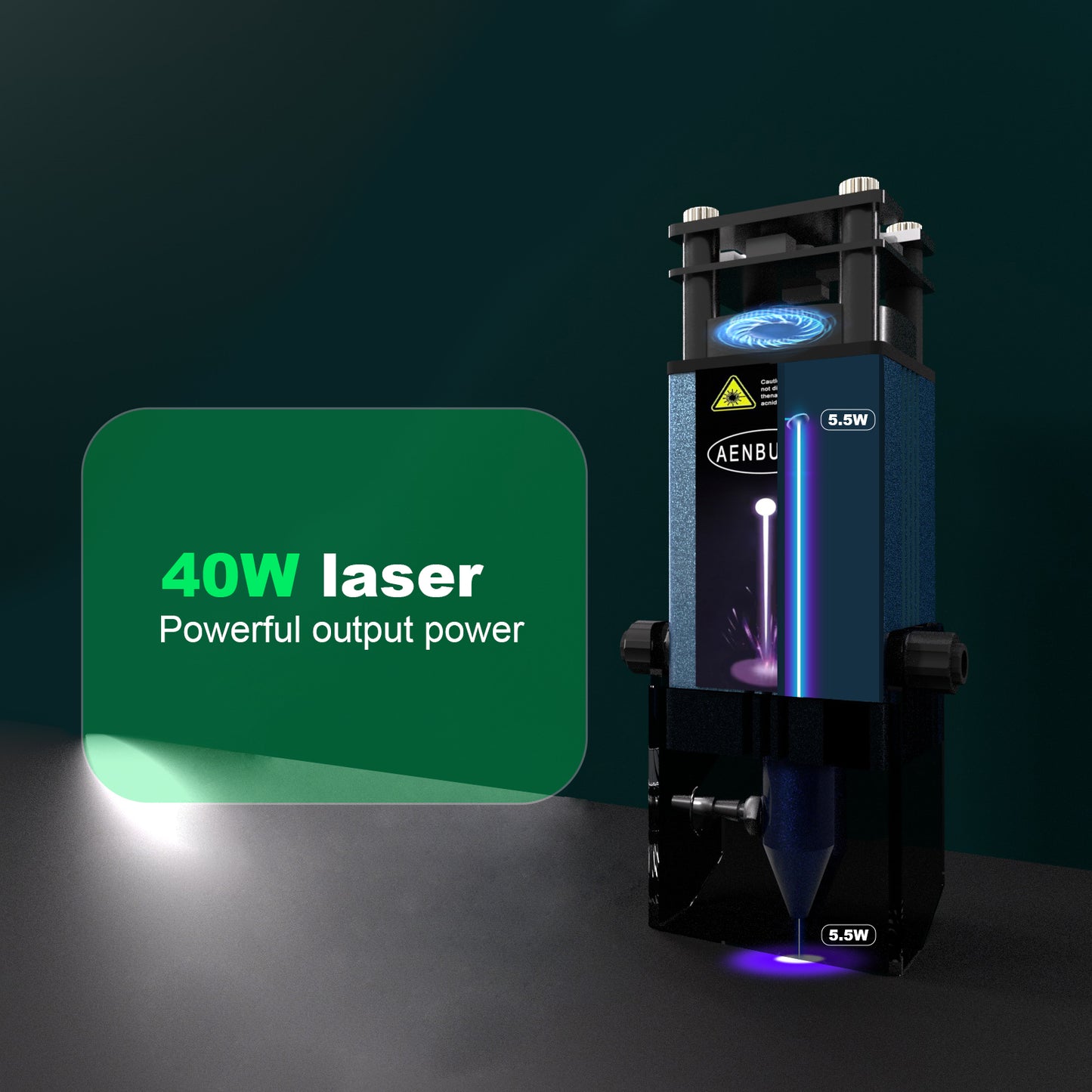 AENBUSLM Laser Engraving Cutting Module with Air Assist,5.5W Output Power, Built-in FAC, Compressed Spot CNC Carving DIY Laser Master for Laser Cutter Laser Engraver Machine - Class 4