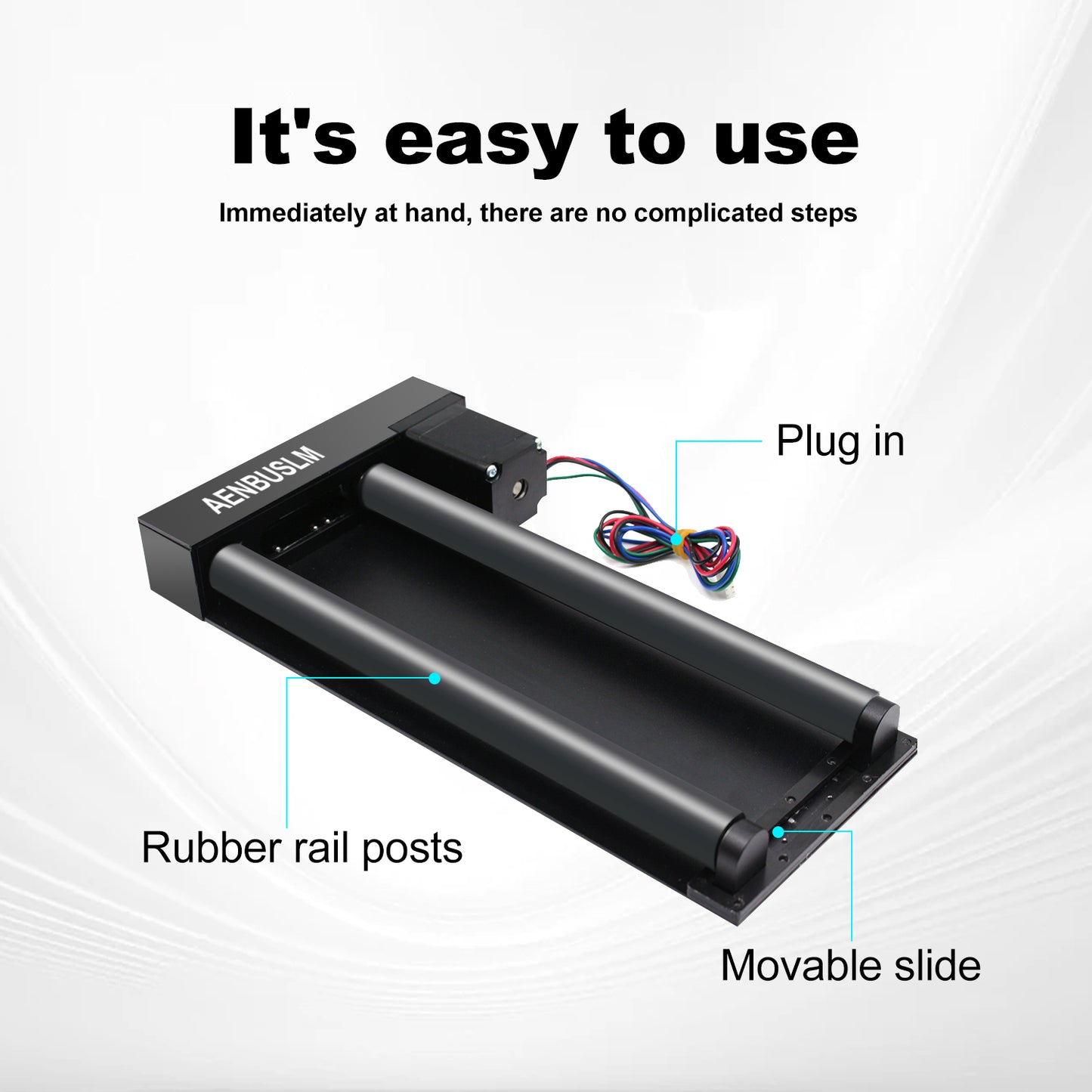 AENBUSLM Laser Engraver Rotary Roller, Y-Axis Rotary Roller 360° Rotation for Laser Engraver Engraving Cylindrical Objects Tumblers Cans Cups Bottles, Compatible with 99% of Laser Engraver