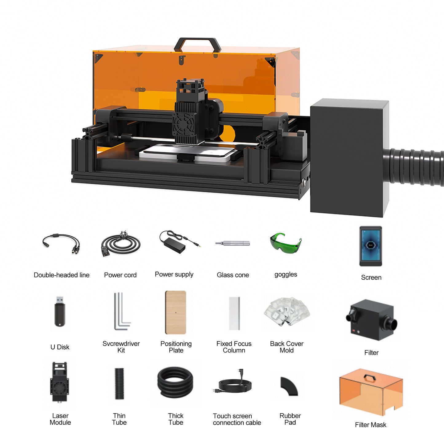 V9 Laser Machine for iPhone 8-16 Series Back Glass Replacement, Cell Phone Repair Laser Safely, Auto-Focus Laser Seperator Engraving Machine with Air Filter and Phone Repair Tools