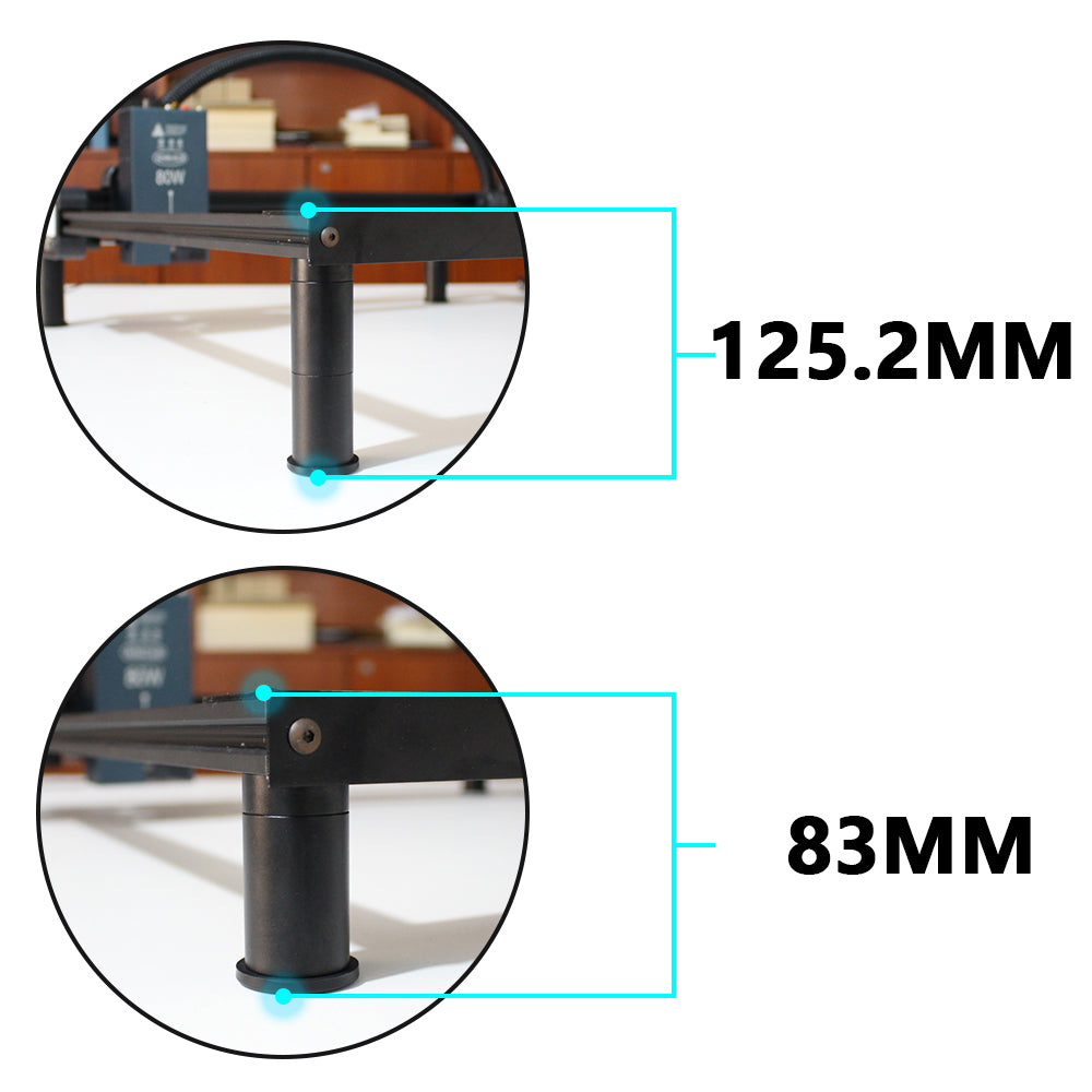 AENBUSLM 4Pcs Laser Engraver Raiser for AENBUSLM T1, for xTool D1 and D1 Pro Laser Cutter and Engraver Machine, Laser Engraving Machine Riser, Eight Pieces of Raised Footpads, Height Up to 66mm
