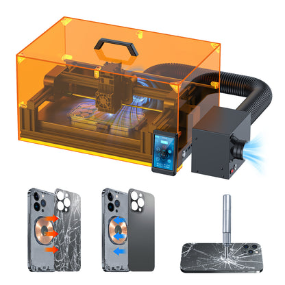 V9 Laser Machine for iPhone 8-16 Series Back Glass Replacement, Cell Phone Repair Laser Safely, Auto-Focus Laser Seperator Engraving Machine with Air Filter and Phone Repair Tools
