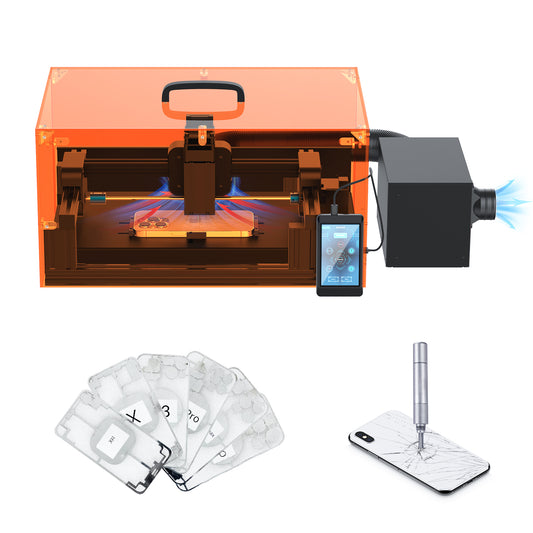 V9 Laser Machine for iPhone 8-16 Series Back Glass Replacement, Cell Phone Repair Laser Safely, Auto-Focus Laser Seperator Engraving Machine with Air Filter and Phone Repair Tools