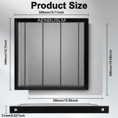 AENBUSLM Honeycomb Laser Bed 300mm x 300mm / 400mm x 400mm / 500mm x 500mm Steel Honeycomb Cutting Mat for Laser Engraver Cutter Tray, Honeycomb Working Table Size 11.8" x 11.8"