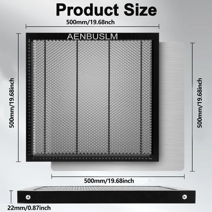 AENBUSLM Honeycomb Laser Bed 300mm x 300mm / 400mm x 400mm / 500mm x 500mm Steel Honeycomb Cutting Mat for Laser Engraver Cutter Tray, Honeycomb Working Table Size 11.8" x 11.8"