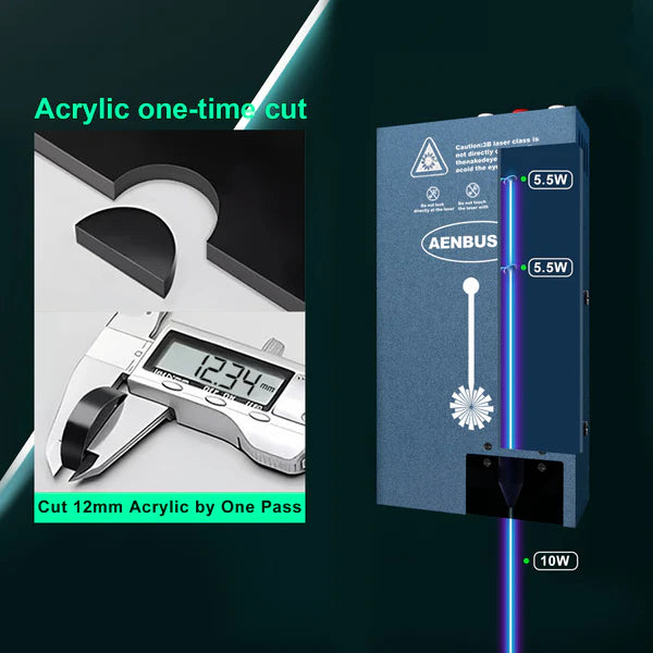 Laser engraving and cutting module with built-in air assist, 10W output power, built-in FAC, compressed beam point CNC engraving DIY laser master, suitable for laser cutters and laser engravers — Level 4, a set of 15 heads. 15 times efficiency.