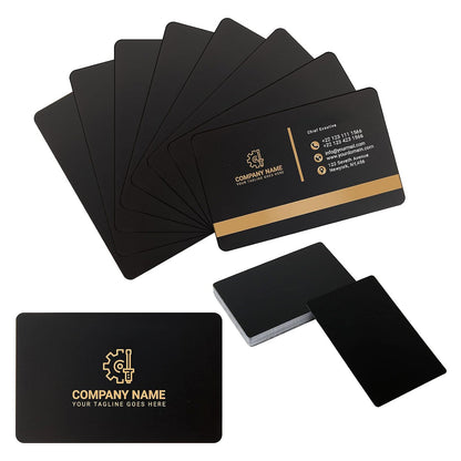 AENBUSLM Laser Engraving Blanks, 200pcs Black Aluminum Alloy Sheets for CNC Engraving, Laser Crafting, Multipurpose Metal Business Cards. DIY Gift Cards, 85 x 55x 0.2mm Thickness