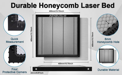 AENBUSLM Honeycomb Laser Bed 300mm x 300mm / 400mm x 400mm / 500mm x 500mm Steel Honeycomb Cutting Mat for Laser Engraver Cutter Tray, Honeycomb Working Table Size 11.8" x 11.8"
