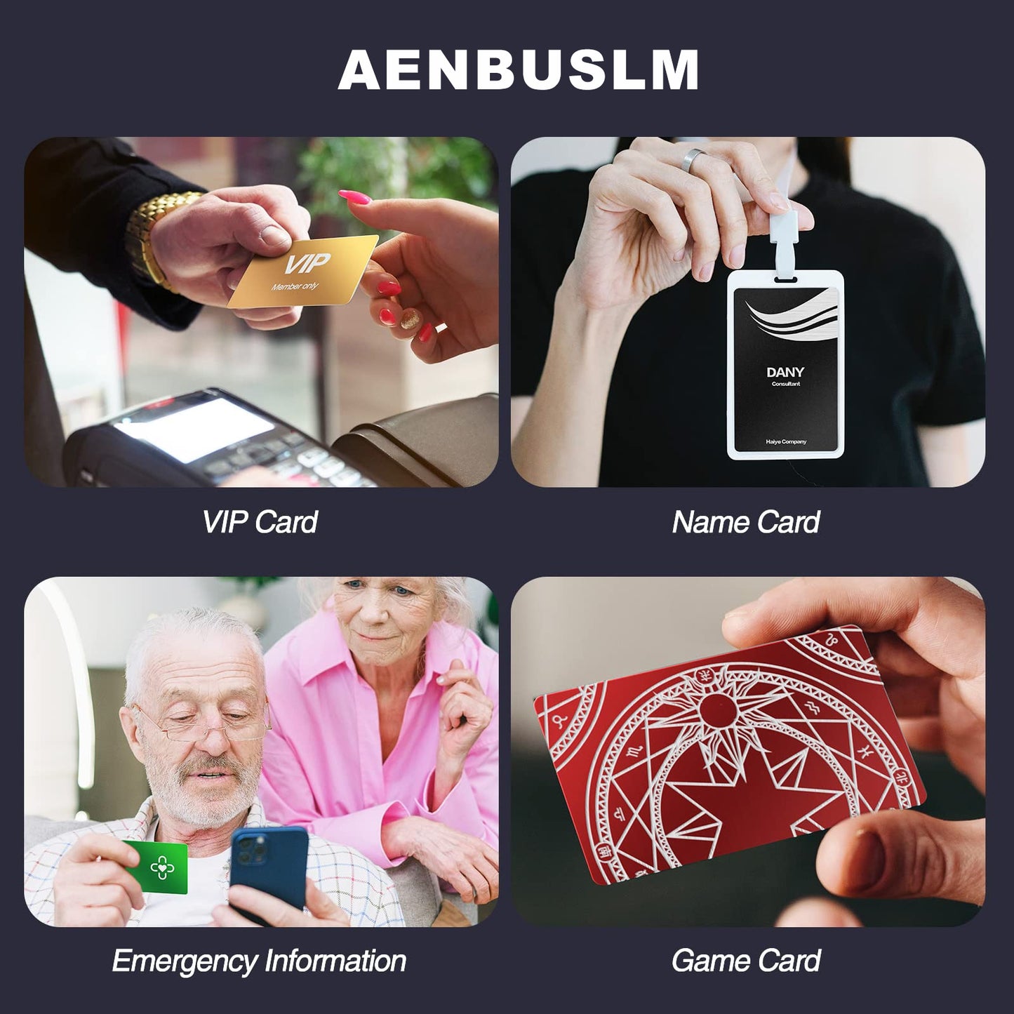 AENBUSLM Laser Engraving Blanks, 200pcs Black Aluminum Alloy Sheets for CNC Engraving, Laser Crafting, Multipurpose Metal Business Cards. DIY Gift Cards, 85 x 55x 0.2mm Thickness