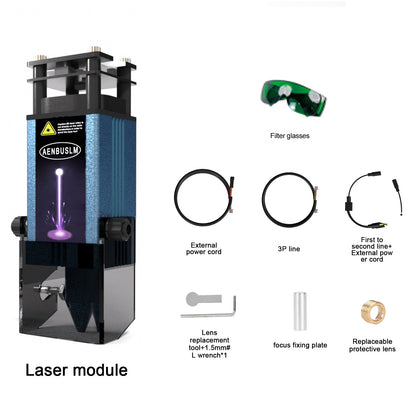 AENBUSLM Laser Engraving Cutting Module with Air Assist,5.5W Output Power, Built-in FAC, Compressed Spot CNC Carving DIY Laser Master for Laser Cutter Laser Engraver Machine - Class 4