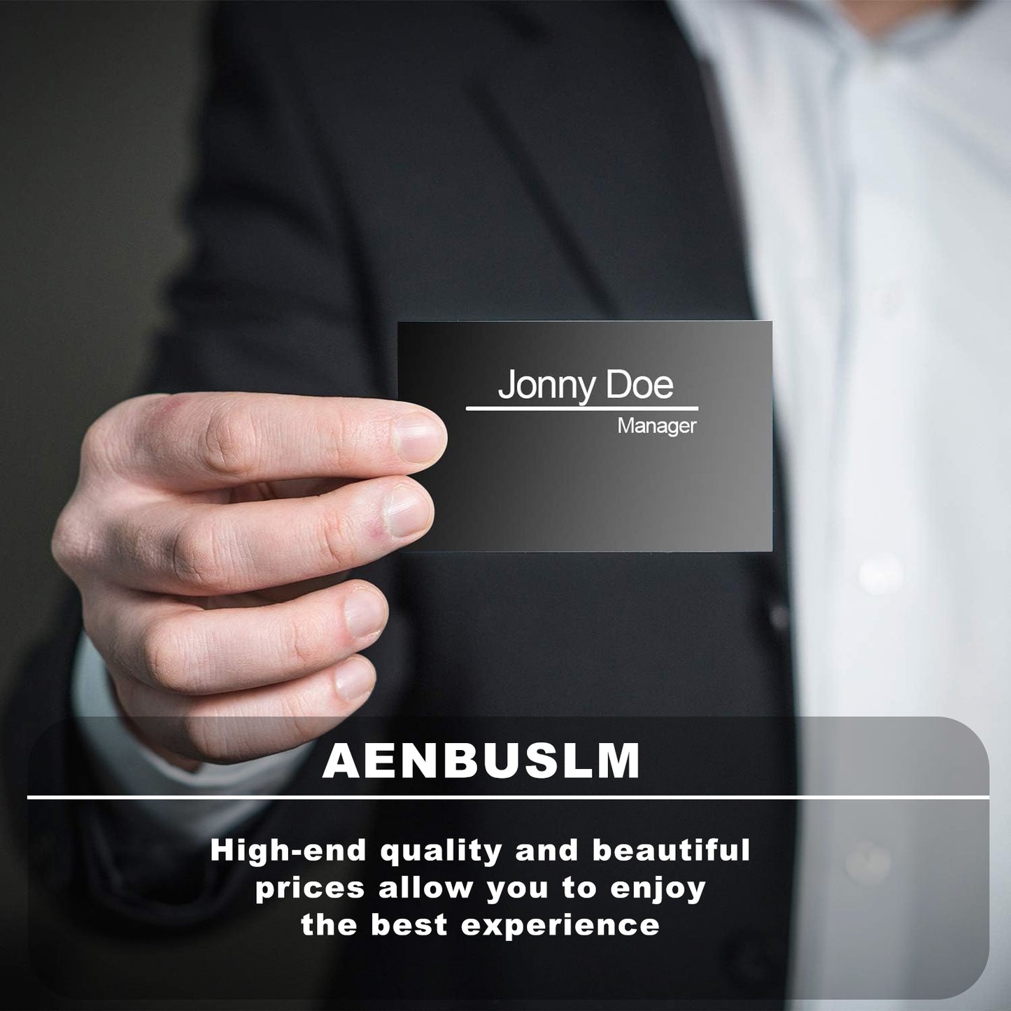 AENBUSLM Laser Engraving Blanks, 200pcs Black Aluminum Alloy Sheets for CNC Engraving, Laser Crafting, Multipurpose Metal Business Cards. DIY Gift Cards, 85 x 55x 0.2mm Thickness