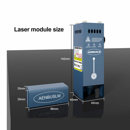 AENBUSLM  Laser Module with Air Assit for Laser Cutter & Laser Engraver Machine,10W(10000mW) Output Power,Built in FAC,Ultra-Fine Compressed Spot CNC Carving DIY Laser Master - Class 4