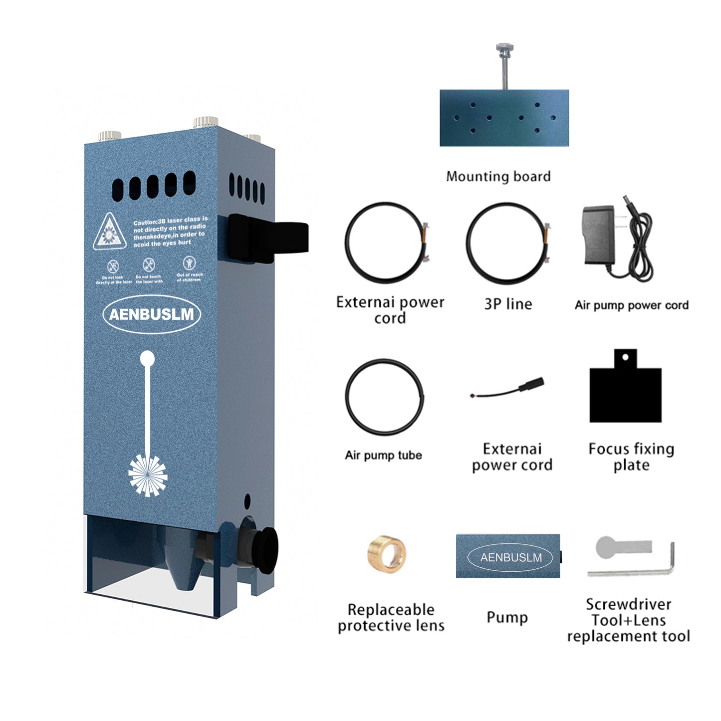 AENBUSLM  Laser Module with Air Assit for Laser Cutter & Laser Engraver Machine,10W(10000mW) Output Power,Built in FAC,Ultra-Fine Compressed Spot CNC Carving DIY Laser Master - Class 4