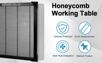 AENBUSLM Honeycomb Laser Bed 300mm x 300mm / 400mm x 400mm / 500mm x 500mm Steel Honeycomb Cutting Mat for Laser Engraver Cutter Tray, Honeycomb Working Table Size 11.8" x 11.8"