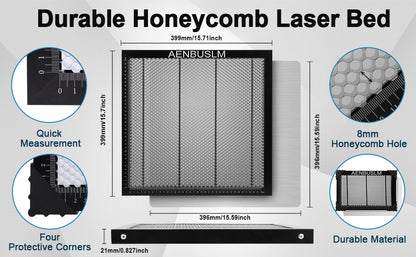 AENBUSLM Honeycomb Laser Bed 300mm x 300mm / 400mm x 400mm / 500mm x 500mm Steel Honeycomb Cutting Mat for Laser Engraver Cutter Tray, Honeycomb Working Table Size 11.8" x 11.8"